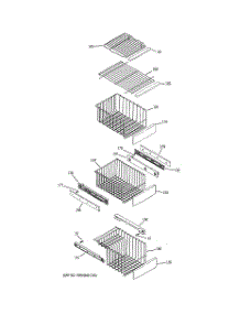 06 - Freezer Shelves parts for Ge Refrigerator PCE23VGXGFSS / from AppliancePartsPros.com