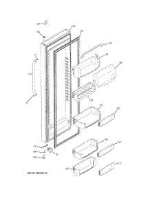 02 - Fresh Food Door parts for Ge Refrigerator GSCS3KGYDFSS / from AppliancePartsPros.com