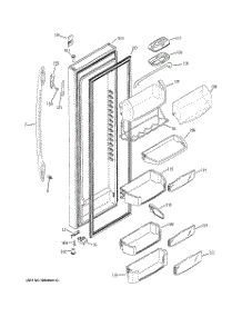 03 - Fresh Food Door parts for Ge Refrigerator PCE23VGXGFWW / from AppliancePartsPros.com