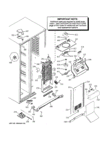 04 - Freezer Section parts for Ge Refrigerator PCE23VGXGFWW / from AppliancePartsPros.com