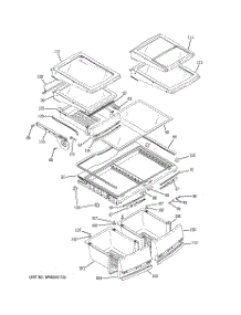 05 - Fresh Food Shelves parts for Ge Refrigerator PFSF0MFZGWW / from AppliancePartsPros.com