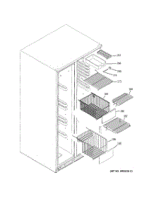05 - Freezer Shelves parts for Ge Refrigerator GCE23LBYDFWW / from AppliancePartsPros.com