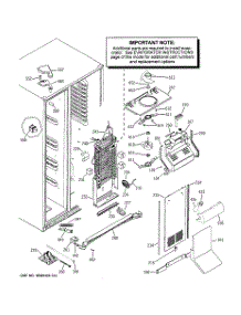 03 - Freezer Section parts for Ge Refrigerator GCE23LHYDFSS / from AppliancePartsPros.com