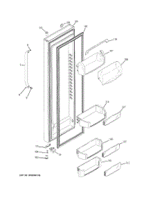 02 - Fresh Food Door parts for Ge Refrigerator GCA23LBYDFWW / from AppliancePartsPros.com