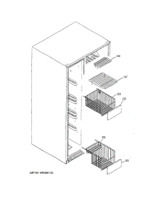 05 - Freezer Shelves parts for Ge Refrigerator GCE23LGYDFLV / from AppliancePartsPros.com