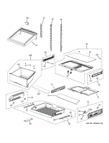07 - Fresh Food Shelves parts for Ge Refrigerator GFSF6KEXEWW / from AppliancePartsPros.com