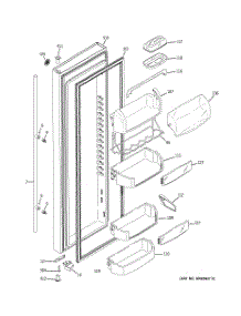 03 - Fresh Food Door parts for Ge Refrigerator RCE25RGBBFSS / from AppliancePartsPros.com