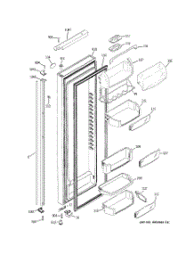 03 - Fresh Food Door parts for Ge Refrigerator RIE24VGBBFSV / from AppliancePartsPros.com