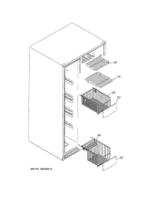 05 - Freezer Shelves parts for Ge Refrigerator RCU24KGBBFSS / from AppliancePartsPros.com