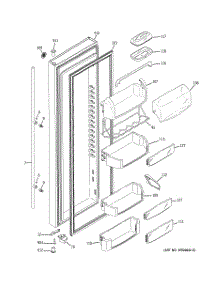 03 - Fresh Food Door parts for Ge Refrigerator RCA24VGBBFSS / from AppliancePartsPros.com