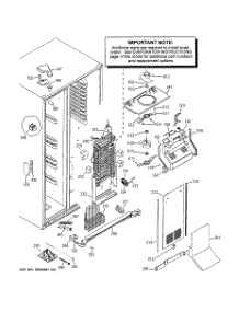 04 - Freezer Section parts for Ge Refrigerator RCA24VGBBFSS / from AppliancePartsPros.com