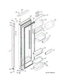 03 - Fresh Food Door parts for Ge Refrigerator RCU25RGBBFSV / from AppliancePartsPros.com