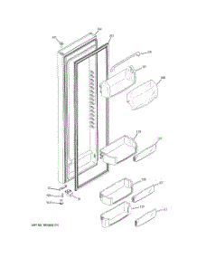 02 - Fresh Food Door parts for Ge Refrigerator RCE24KGBBFNB / from AppliancePartsPros.com