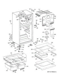 02 - Cabinet parts for Ge Refrigerator GTH18GCD4RBB / from AppliancePartsPros.com
