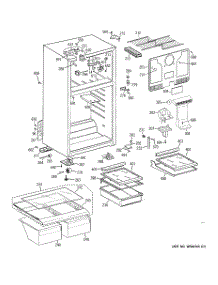 02 - Cabinet parts for Ge Refrigerator GTH18LBD4RWW / from AppliancePartsPros.com