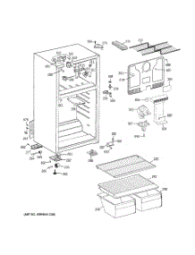 02 - Cabinet parts for Ge Refrigerator GTJ18CBD4RSA / from AppliancePartsPros.com