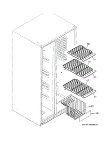 05 - Freezer Shelves parts for Ge Refrigerator GSHF6HGDBCWW / from AppliancePartsPros.com