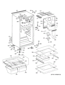 02 - Cabinet parts for Ge Refrigerator GTE17GBCBRWW / from AppliancePartsPros.com