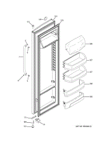 02 - Fresh Food Door parts for Ge Refrigerator GSHF6HGDBCCC / from AppliancePartsPros.com