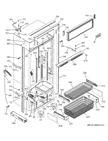 03 - Freezer Section, Trim & Components parts for Ge Refrigerator ZIC360NXBRH / from AppliancePartsPros.com