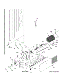 07 - Machine Compartment parts for Ge Refrigerator GBSC0HBXFRBB / from AppliancePartsPros.com