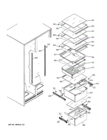 07 - Fresh Food Shelves parts for Ge Refrigerator GSH25GGCEBB / from AppliancePartsPros.com