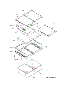 05 - Fresh Food Shelves parts for Ge Refrigerator GBSC0HCXFRWW / from AppliancePartsPros.com