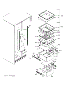 07 - Fresh Food Shelves parts for Ge Refrigerator GSF25JGCEBB / from AppliancePartsPros.com