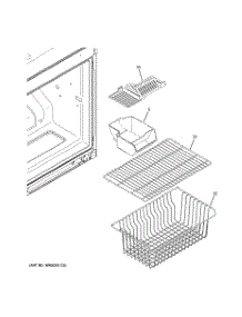 03 - Freezer Shelves parts for Ge Refrigerator GBSL0HCXFLLS / from AppliancePartsPros.com