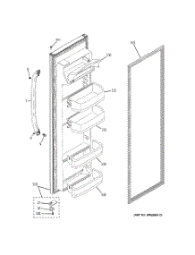 02 - Fresh Food Door parts for Ge Refrigerator GSH25JGCCBB / from AppliancePartsPros.com