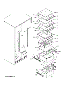 07 - Fresh Food Shelves parts for Ge Refrigerator GSH25GGCBBB / from AppliancePartsPros.com