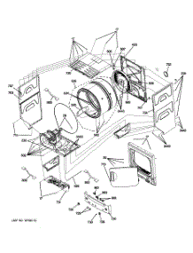 08 - Cabinet (1) parts for Ge Washer Dryer Combo GTUP270EM3WW / from AppliancePartsPros.com