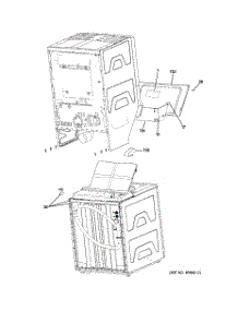 10 - Cabinet (3) parts for Ge Washer Dryer Combo GTUP270EM3WW / from AppliancePartsPros.com