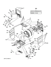 08 - Cabinet (1) parts for Ge Washer Dryer Combo GTUP270GM2WW / from AppliancePartsPros.com