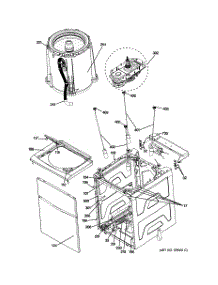 11 - Cabinet (4) parts for Ge Washer Dryer Combo GTUP240GM2WW / from AppliancePartsPros.com