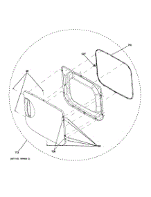06 - Door Assembly parts for Ge Washer Dryer Combo GTUP270EM2WW / from AppliancePartsPros.com