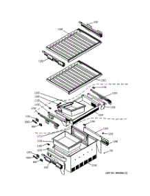 04 - Shelves parts for Ge Refrigerator ZIW30GNZAII / from AppliancePartsPros.com