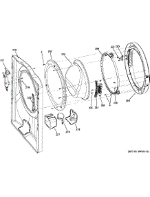 03 - Front Panel & Door parts for Ge Washer GFWH1300D0WW / from AppliancePartsPros.com