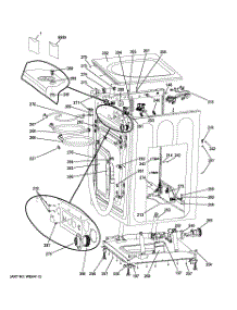 02 - Cabinet & Top Panel parts for Ge Washer GFWN1200D0WW / from AppliancePartsPros.com