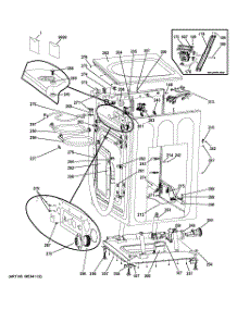 02 - Cabinet & Top Panel parts for Ge Washer GFWS1505D0MS / from AppliancePartsPros.com