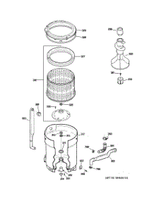 03 - Tub, Basket & Agitator parts for Ge Washer GTAN4250D0WW / from AppliancePartsPros.com