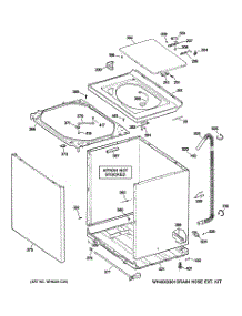 02 - Cabinet, Cover & Top Panel parts for Ge Washer GTWN4450M1WS / from AppliancePartsPros.com