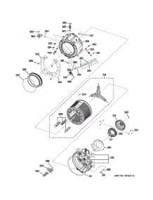 04 - Tub & Motor parts for Ge Washer WCVH4800K1WW / from AppliancePartsPros.com
