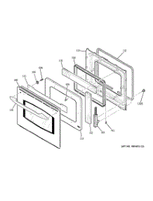 03 - Door parts for Ge Oven PK916DR3CC / from AppliancePartsPros.com