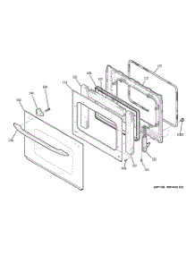 03 - Door parts for Ge Oven PCT916DR2BB / from AppliancePartsPros.com