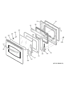 05 - Door parts for Ge Oven JKP55DP4WW / from AppliancePartsPros.com