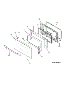 04 - Door parts for Ge Oven PT925DN3BB / from AppliancePartsPros.com