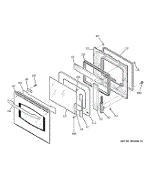 03 - Door parts for Ge Oven JKP70SP3SS / from AppliancePartsPros.com