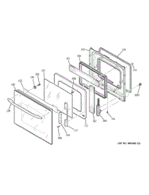 05 - Door parts for Ge Oven PK956DR2BB / from AppliancePartsPros.com
