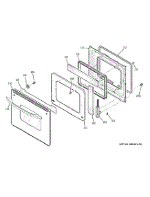 03 - Door parts for Ge Oven JKP30DP2BB / from AppliancePartsPros.com